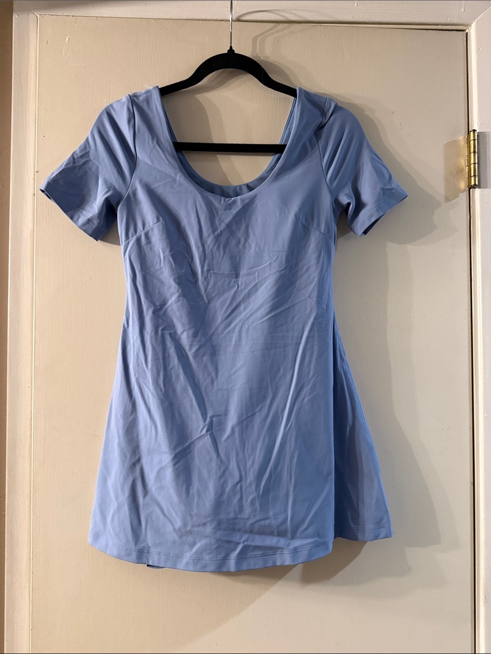 Lululemon Blue Short Sleeve Scoop Neck Mini Dress Athletic Size 2–4